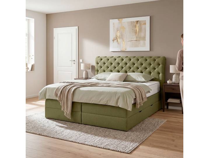 Boxspringbett 200/200 cm Grün
