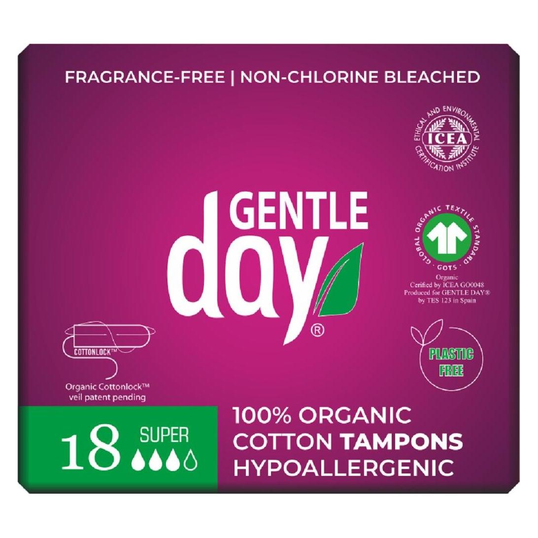 Gentle Day Tampons mit 100 % ökologischer Baumwolle - Super 18 Stcs - sanfter Tag (37729761)