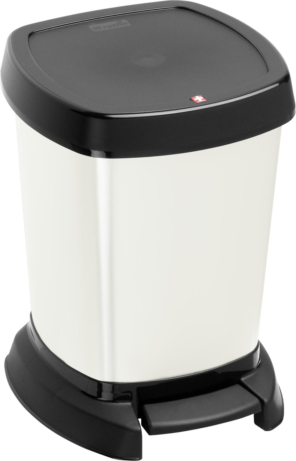 Rotho PASO Afvalbak met pedaal, Wit, 6 liter