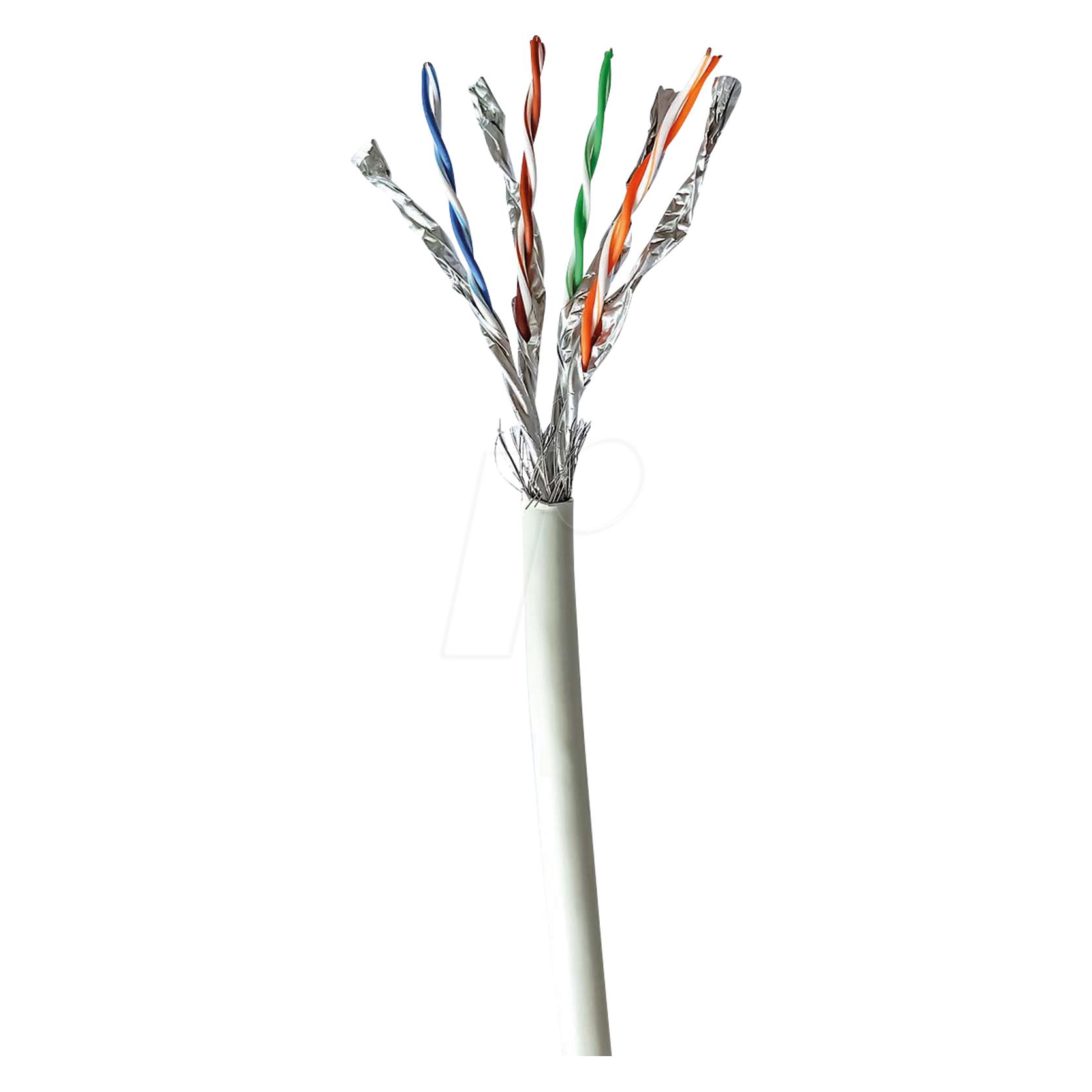 Nedis Netzwerk-Kabel Rollen | CAT7 | Solid | S/FTP | Reines Kupfer | 305.0 m | Innenbereich | Rund | (S/FTP, CAT7, 305 m) (CCBG8548GY305S)