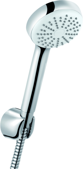 Kludi Logo 1S Wannenset 680100500 chrom, Handbrause mit 1 Stahlart