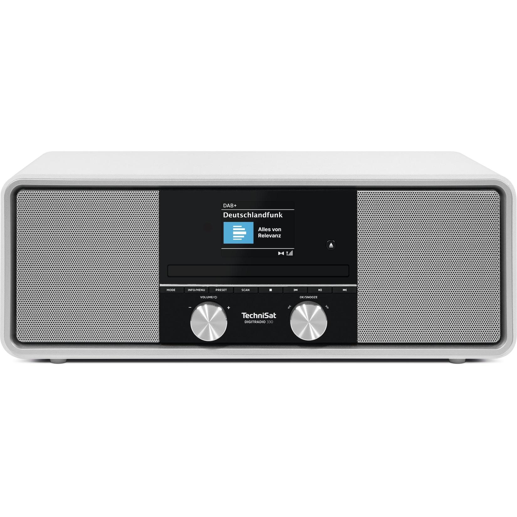 TechniSat DIGITRADIO 330 - DAB+/UKW 10W Radio mit CD, Bluetooth, Fernbedienung weiß