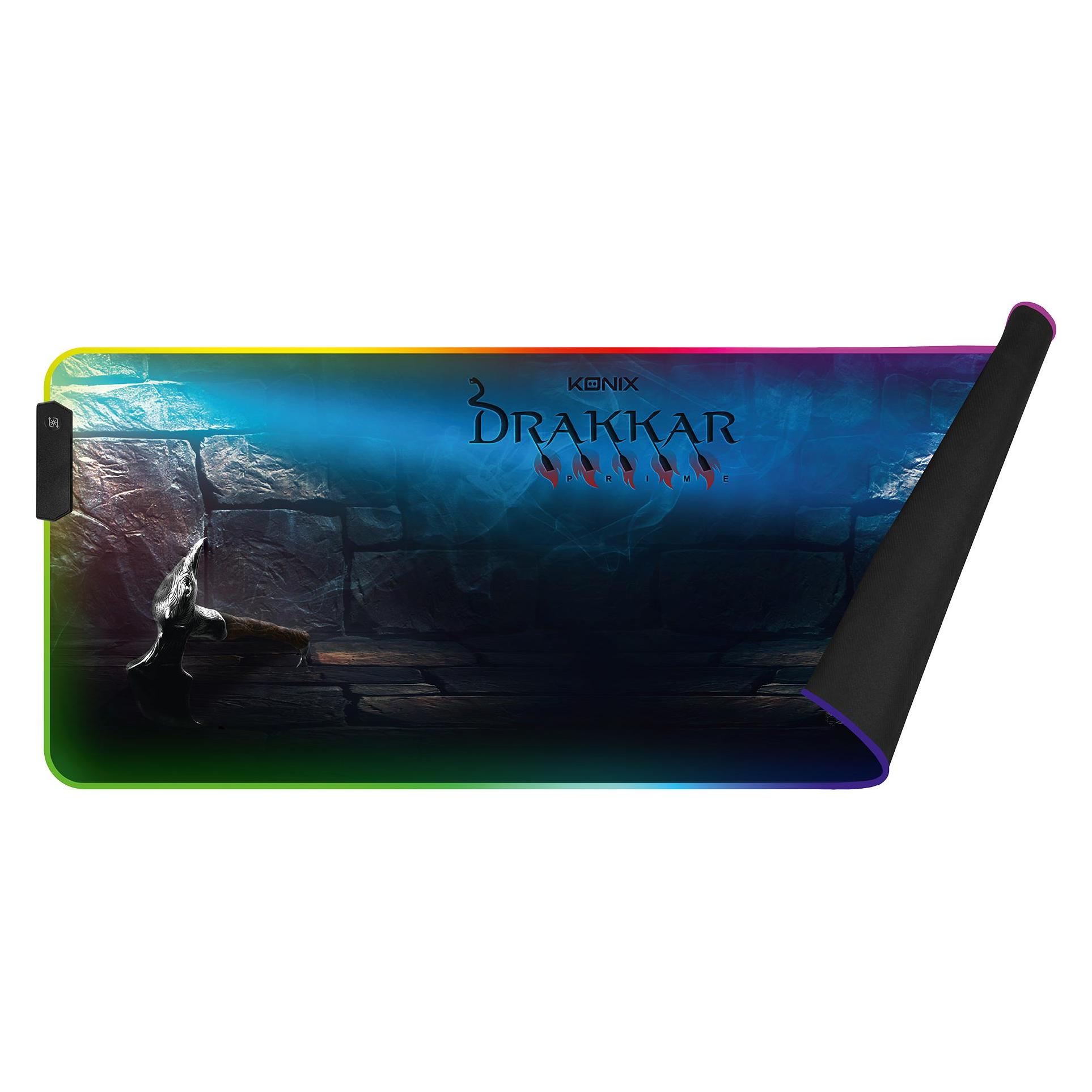 Konix Tapis de souris rétroéclairé Hetland - Drakkar Prime (XL) (61881110882)