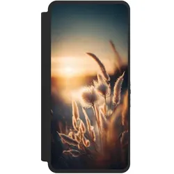 Nivocase Klapphülle für Samsung Galaxy S26 Ultra Handyhülle aus Kunst Leder NIVOflip schwarz Natur Sonne (Samsung Galaxy S26 Ultra), Smartphone Hülle, Schwarz