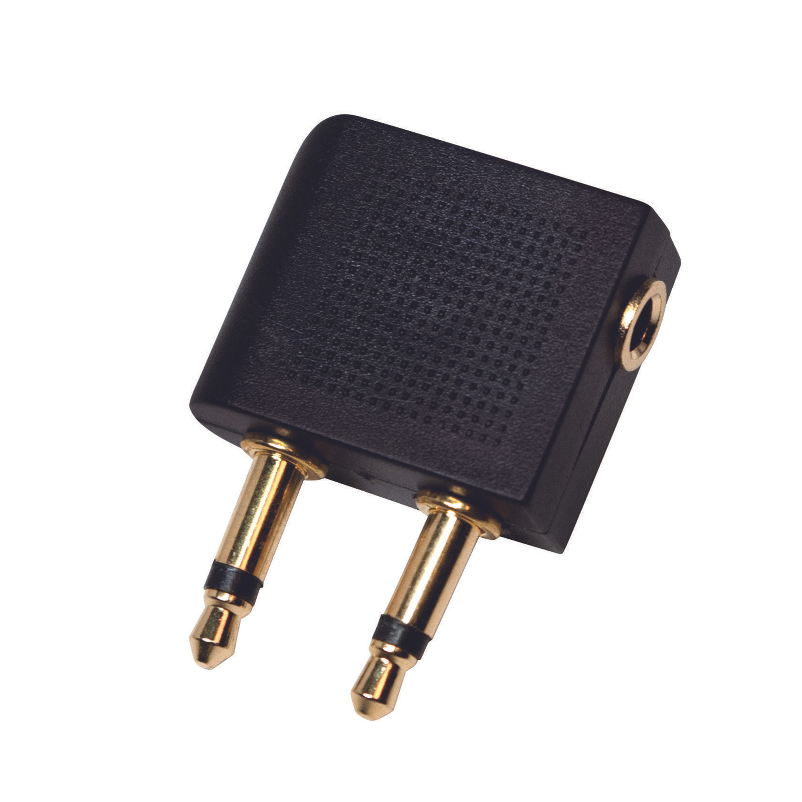 LogiLink Audio-adapter 2 x 3,5 mm (2-polig mannelijk) naar 3,5 mm (3-polig vrouwelijk), 90 graden, zwart