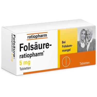 Folsäure-Ratiopharm 5 mg Tabletten 100 St