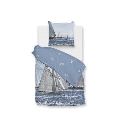 Bettwäsche ZO HOME "Regatta", blau, B/L: 155cm x 220cm, 1 Stk., 1 Stk., Renforcé, B/L: 80cm x 80cm, 1 Stk., Renforcé, Obermaterial: 100% Baumwolle, Bettwäsche, Bettwäsche, Bettwäsche aus 100% Baumwolle, hochwertige Renforcé