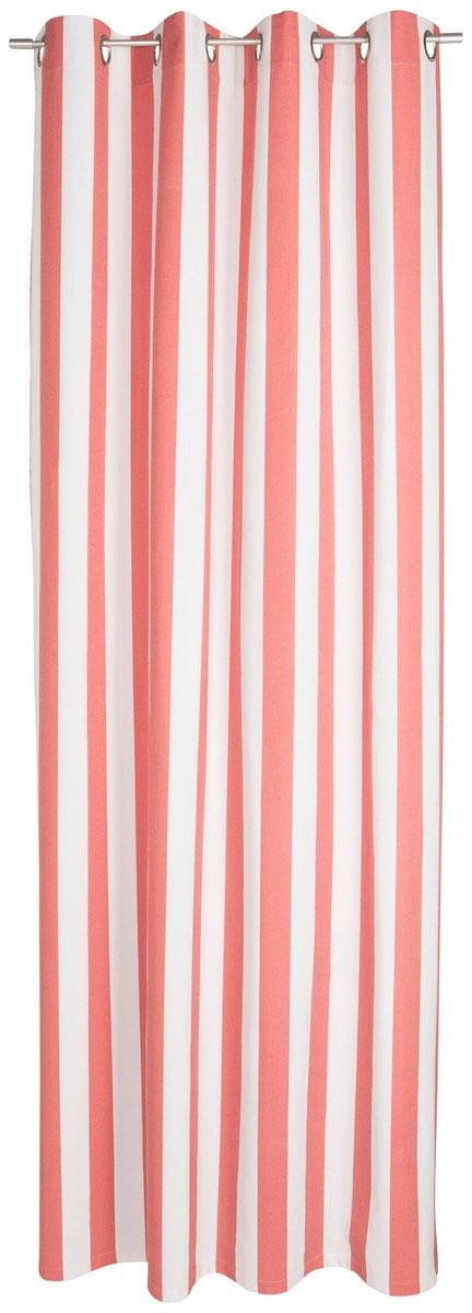 Mireille gordijn koraalrood 140 cm x 260 cm met 8 ringen