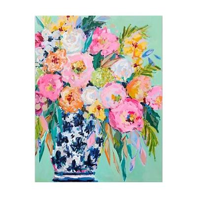 Abstraktes Aquarell Blumen Wandkunst Leinwanddrucke Blumen Heimdekoration Dekor gerollte Leinwand kein Rahmen ungerahmt ungedehnt