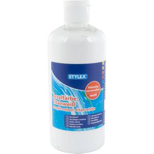 Stylex Acrylfarben 28750, titanweiß, 500ml