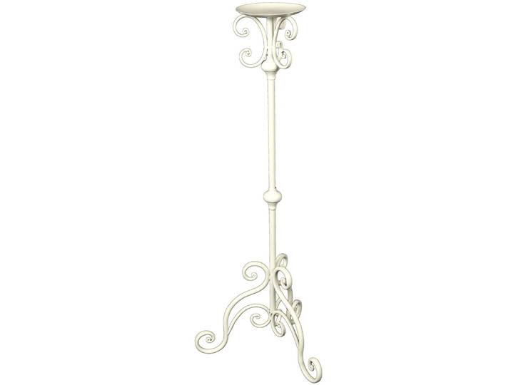 Wandkerzenhalter AMBIENTE HAUS Kerzenständer - antikweis 80cm , weiss (antikweiß), B:30cm H:80cm T:30cm, Eisen, Kerzenhalter, Wandkerzenhalter