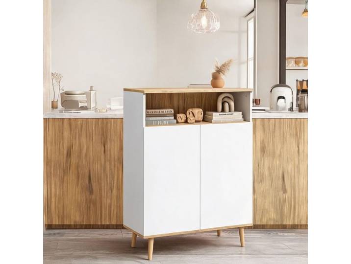 Blanc Bois Servers and Sideboards and combining 31.5 x 15 x 40.2 in and Buffet de rangement scandinave 80x38x102 cm blanc et