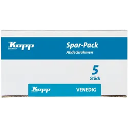 Kopp 400229018 VENEDIG-Profi-Pack:5x Abdeckrahmen 2-fach Farbe:reinweiß