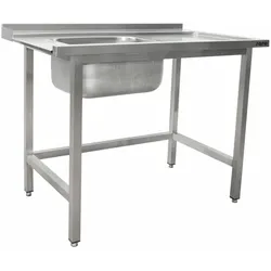 SARO Zulauftisch für Spülmaschine links, 1 Becken, 1600 mm