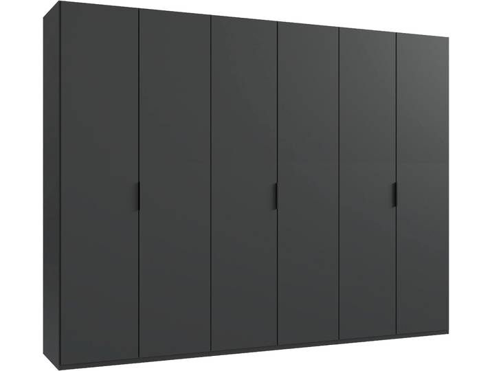 Kleiderschrank WIMEX Oxford by fresh to go, in 3 Breiten, Made in Germany , grau (grafit), B:300cm H:236cm T:58cm, Holzwerkstoff, Schränke, Kleiderschrank, mit hochwertigen Falttüren für den perfekten Überblick