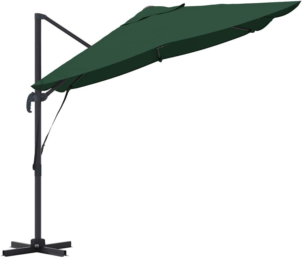 Brayden Studio Cantilever Parasol with Pulley Lift Green 260cm H x 251cm W x 251cm D