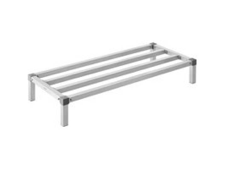 VEVOR Aluminium-Stauregal, 48 x 20 Zoll kommerzielles Bodenregal für Lebensmittel, 8 Zoll über dem Boden, 1000 lbs Tragkraft, komplett verschweißtes Aluminium-Lagerregal, für die Lagerung in Restaurants, Küchen, Garagen und Fahrzeugen