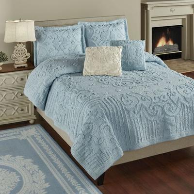 Touch of Class Lorenza Quilt Set Blue, Queen, Blue