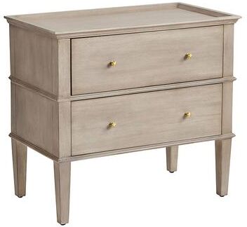 Grace 2-Drawer Nightstand - Washed Wood - Ballard Designs