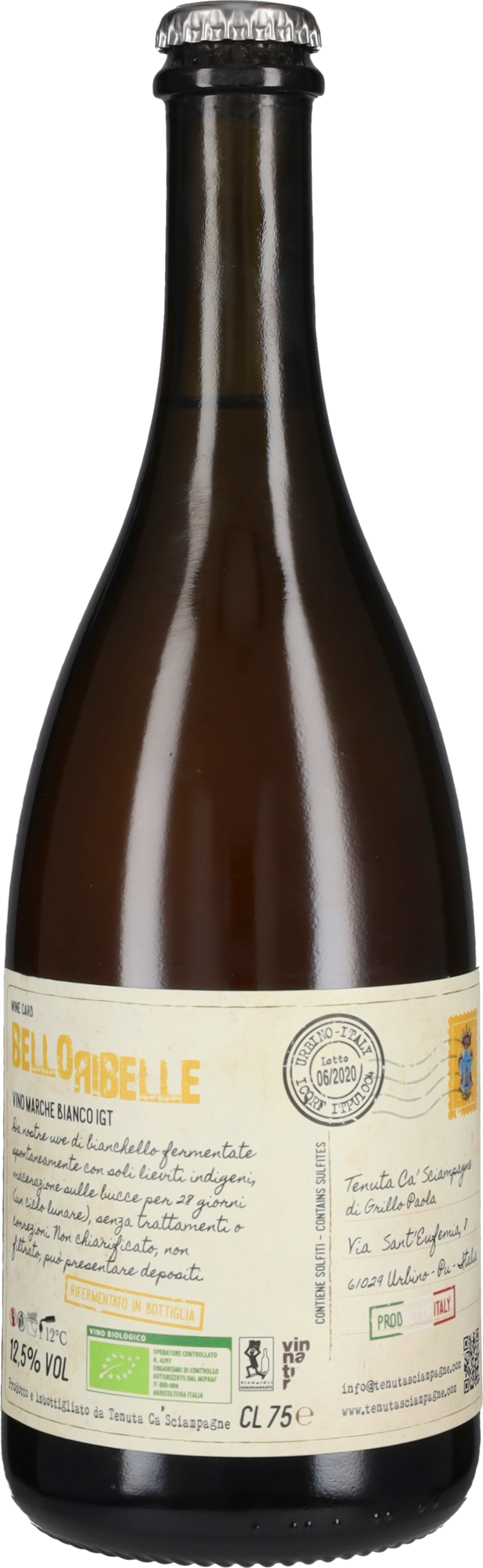 Rifermentato in bottiglia 'BelloRibelle' Tenuta Ca' Sciampagne
