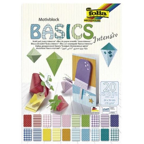 Folia Motivblock Basic Intensiv", 240 x 340 mm, 20 Blatt