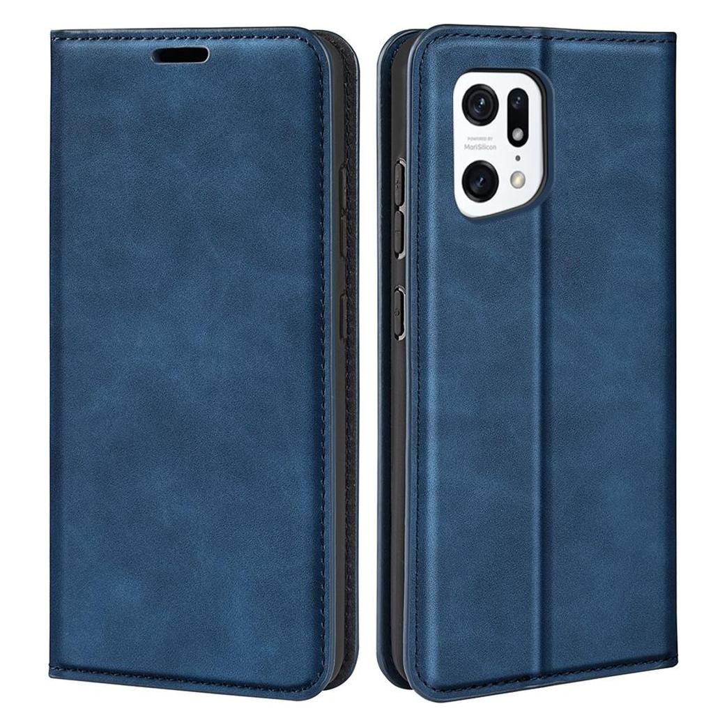 Cover-Discount OPPO Find X5 - Stand Flip Case Hülle dunkelblau (Oppo Find X5) (103005877E)