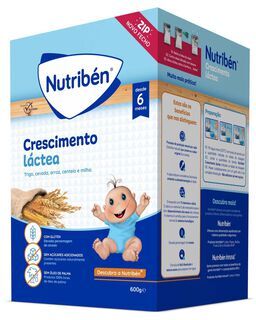 Nutribén Papa Bebé Cereais Crescimento 600 gr