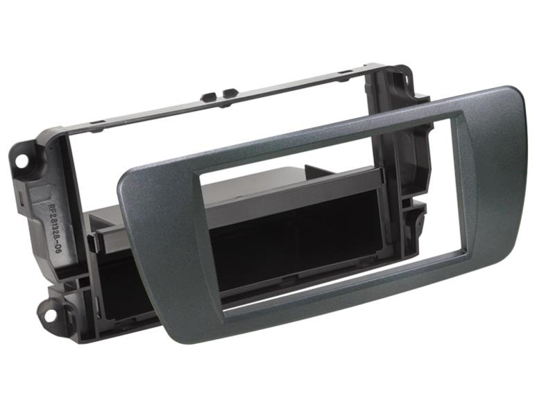 ACV Doppel-ISO Radiohalterung Rubber Touch Seat Ibiza ( azabacheschwarz)