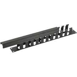 Lanview 1U 19" SLIDING COVER CABLE, Serverschrank Zubehör, Schwarz