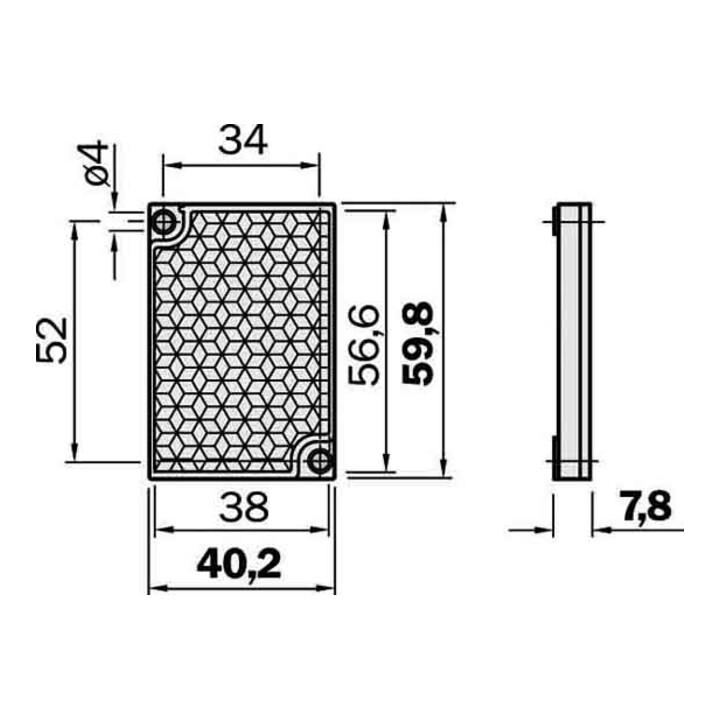 Sick PL40A Reflektor 40x60mm, 1012720)