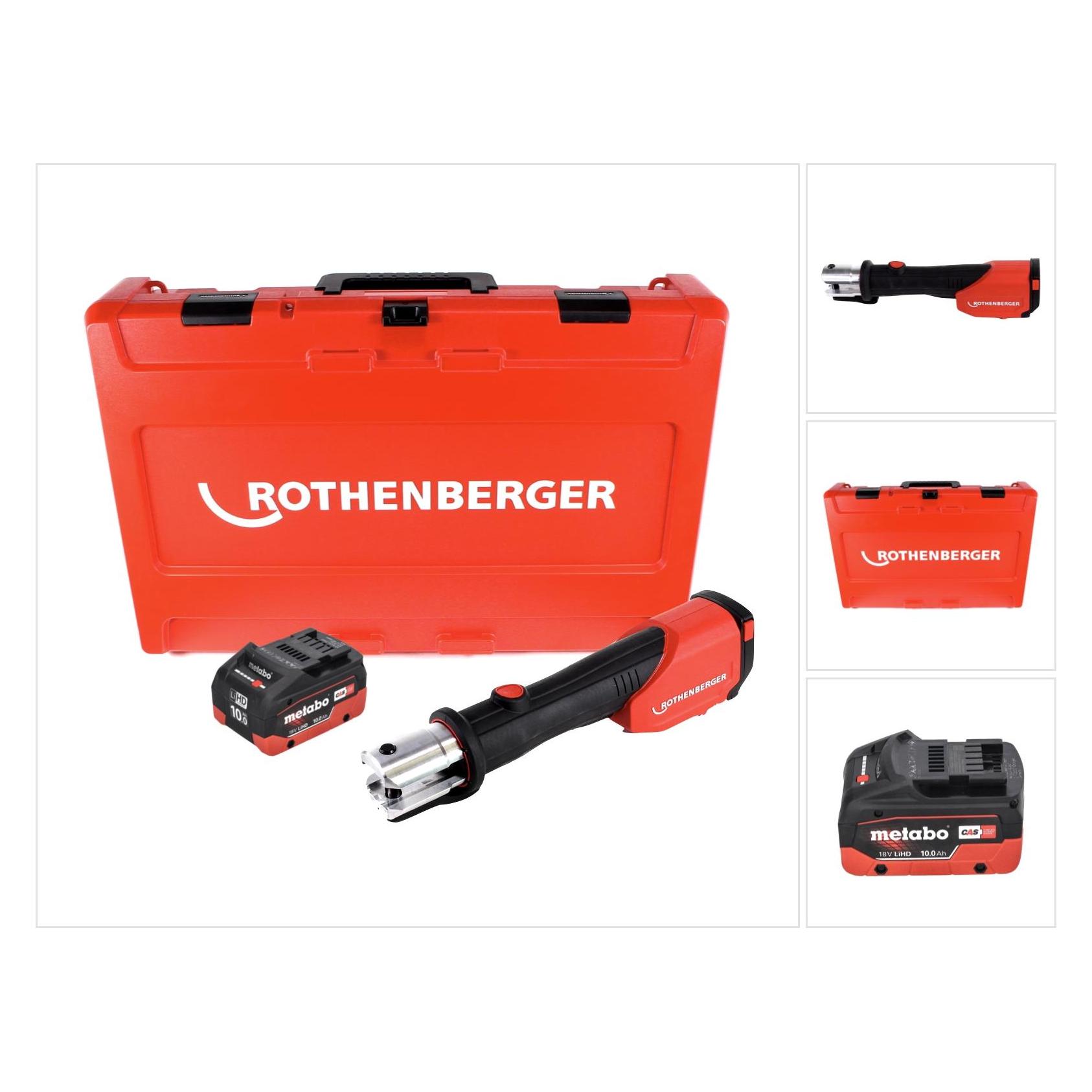 Rothenberger ROMAX 4000 Akku Pressmaschine 18 V elektrohydraulisch + 1x Akku 10,0 Ah CAS + Koffer - (1000002683)