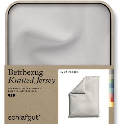 Schlafgut "Premium Bettbezug Knitted Jersey (1 St)" Ton-in-Ton Reißverschluss, Bio-Baumwolle mit Elasthan, Uni, OEKO Tex