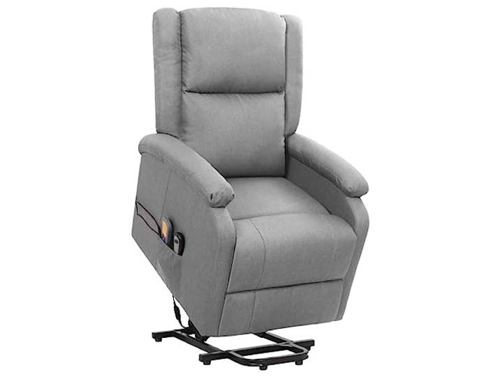 vidaXL Sta-op-massagestoel stof lichtgrijs