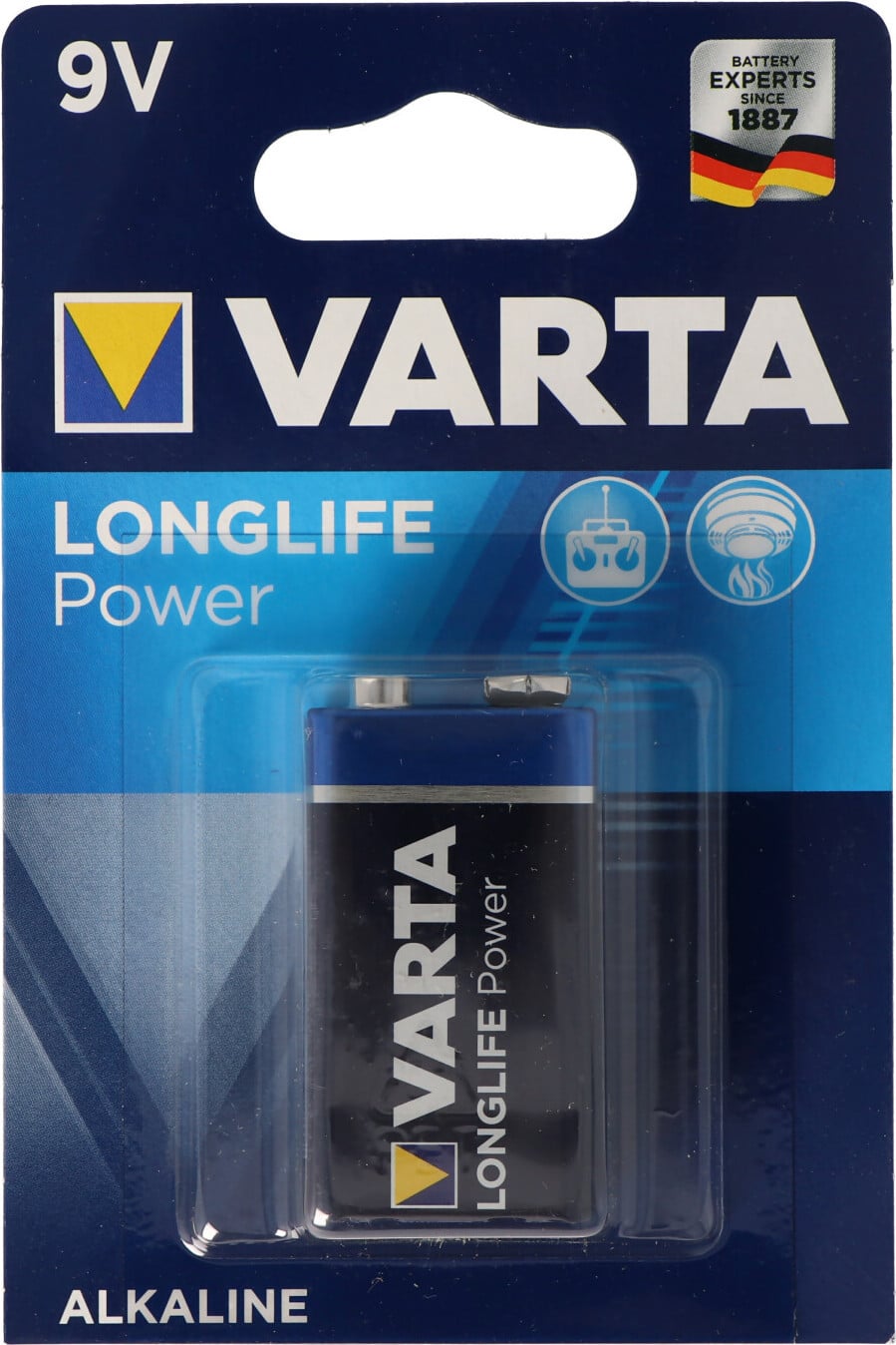 Varta High Energy E-blok 9V batterij, 1 stuk