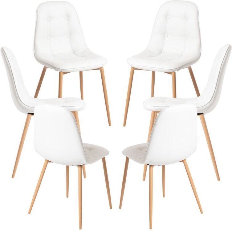 RegalosMiguel Pack 6 Sillas Plazi - Blanco