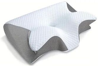 Cozy Casa Charm Premium Orthopedic Memory Foam Neck Pillow For Cervical Support & Comfort light Gray