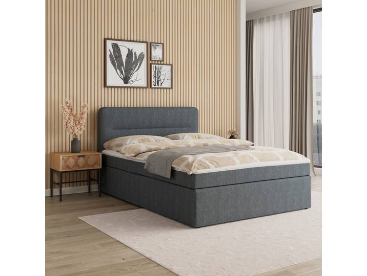 Boxbett 140/200 cm Graublau
