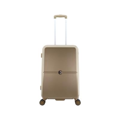 Koffer ELLE "CHIC", Gr. B/H/T: 44cm x 67cm x 29cm, gold (goldfarben), unifarben, Koffer, mit praktischem TSA-Schloss