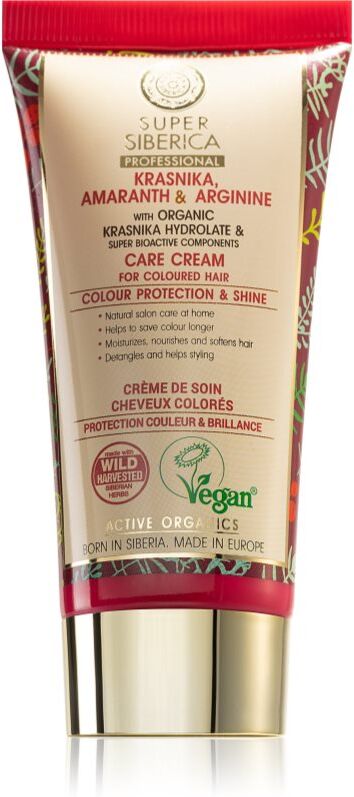Natura Siberica Krasnika, Amaranth & Arginine crème traitante pour cheveux colorés 50 ml