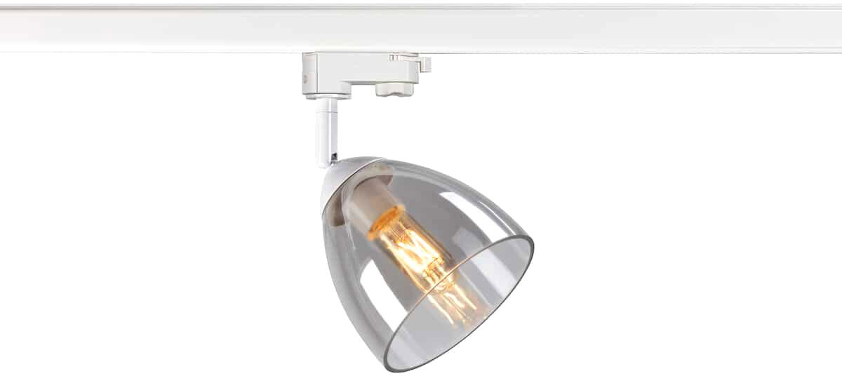 Slv Para Cone Gl Gu10, 3 Phasen Spot Weiß / Transparent - Leuchten Mit 3 Phasen Adapter 230v