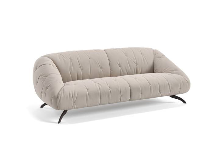 Stoff Sofa VARESE 2-Sitzer Designgarnitur Modern italienische Couch