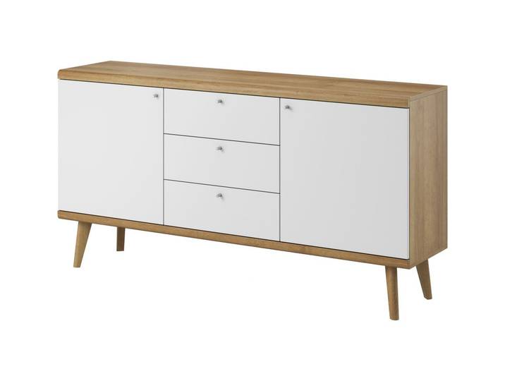 Kommode – PRIMO – PKSZ160 – Weiß / Sonoma Eiche