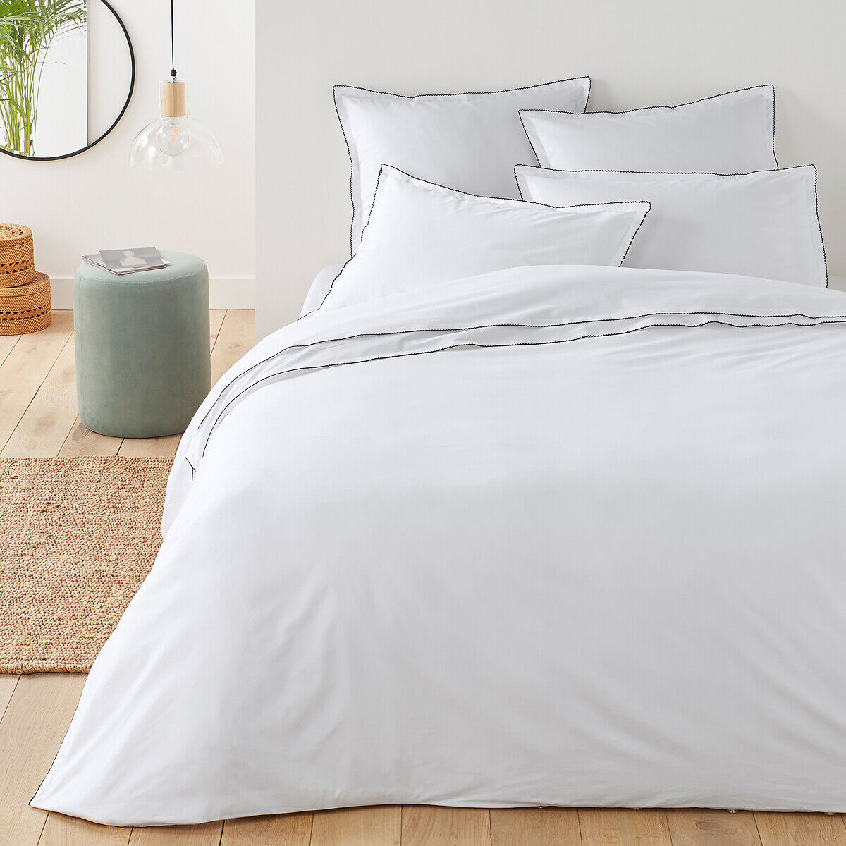 LA REDOUTE INTERIEURS Drap housse percale de coton, bonnet 30cm, Dojo