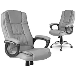 Sofotel, Bürostuhl, Porto grijze kunstlederen draaistoel (47 - 57 cm)