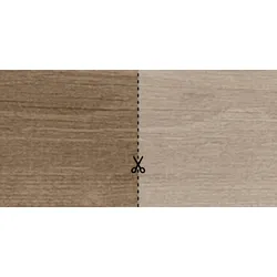 ceramicvision Athena Holz Outdoor Natur 40x40x2 cm Terrassenplatte Schnittmuster Matt Strukturiert Naturale