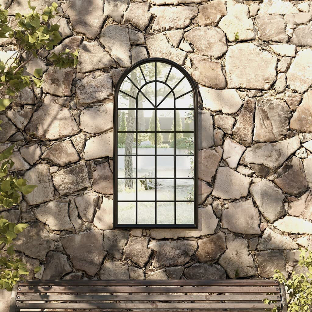 Lily Manor Morin Flat Mirror Black 90cm H X 45cm W X 3cm D