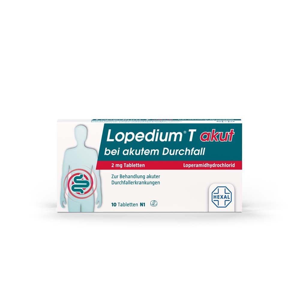 Lopedium T akut bei akutem Durchfall Tabletten 10 St