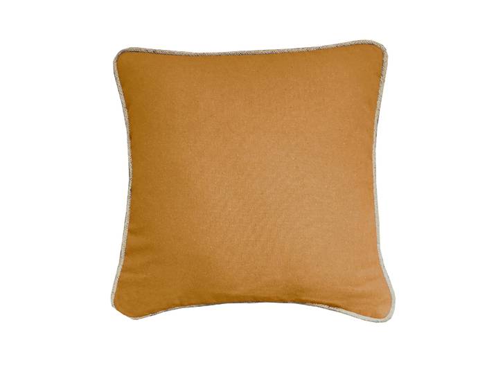 Coussin uni biais en jute - Blancheporte