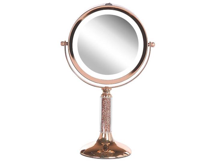 KOSMETIKSPIEGEL roségold mit LED-Beleuchtung 18 cm Baixas
