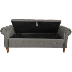 HTI-Living, Sitzbank, Sitzbank mit Stauraum Lora Leinen (162 cm)